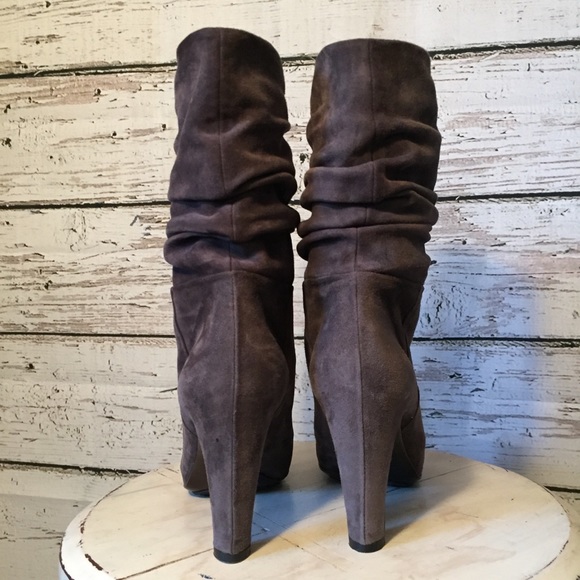 Roberto del Carlo slouch grey heeled boots 8.5 - Picture 5 of 13